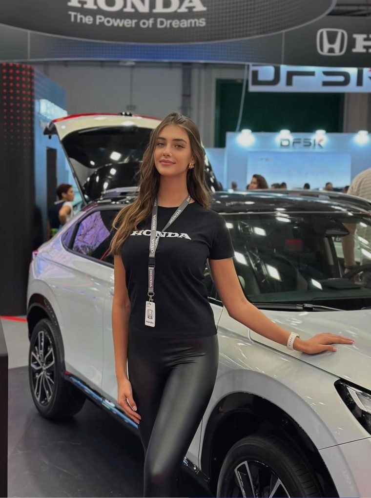 The Honda stand at a motor show.