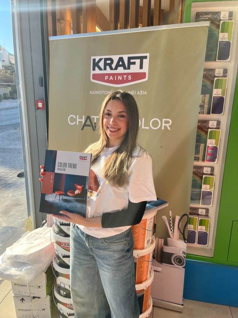 A Kraft Paints promotion in a paint retailer.