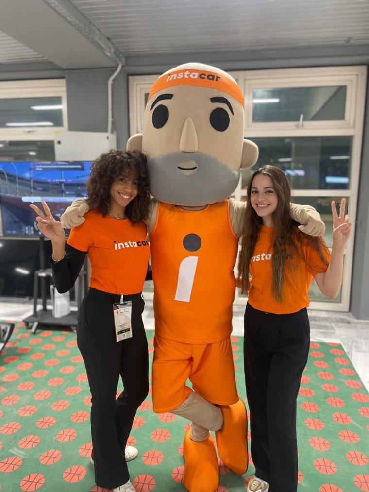 An InstaCar outdoor activation staffed with promoters.