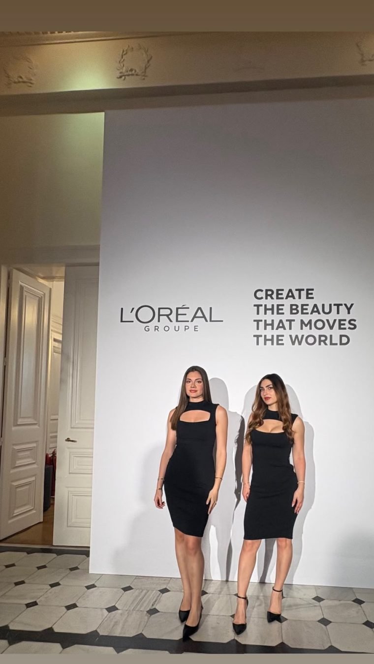 Hostesses at a L'Oréal event.